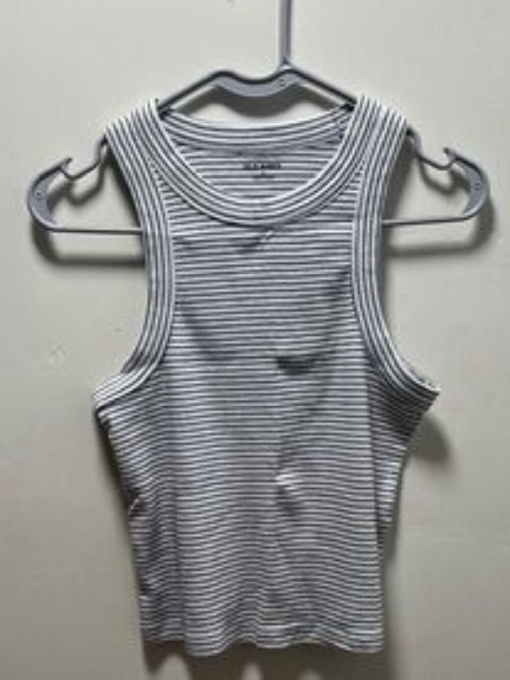 Blue and White Striped Tank Top Size M